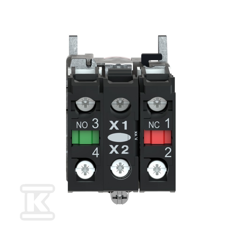 Przycisk płaski czerwony LED 110/120V, - XB4BW34G5